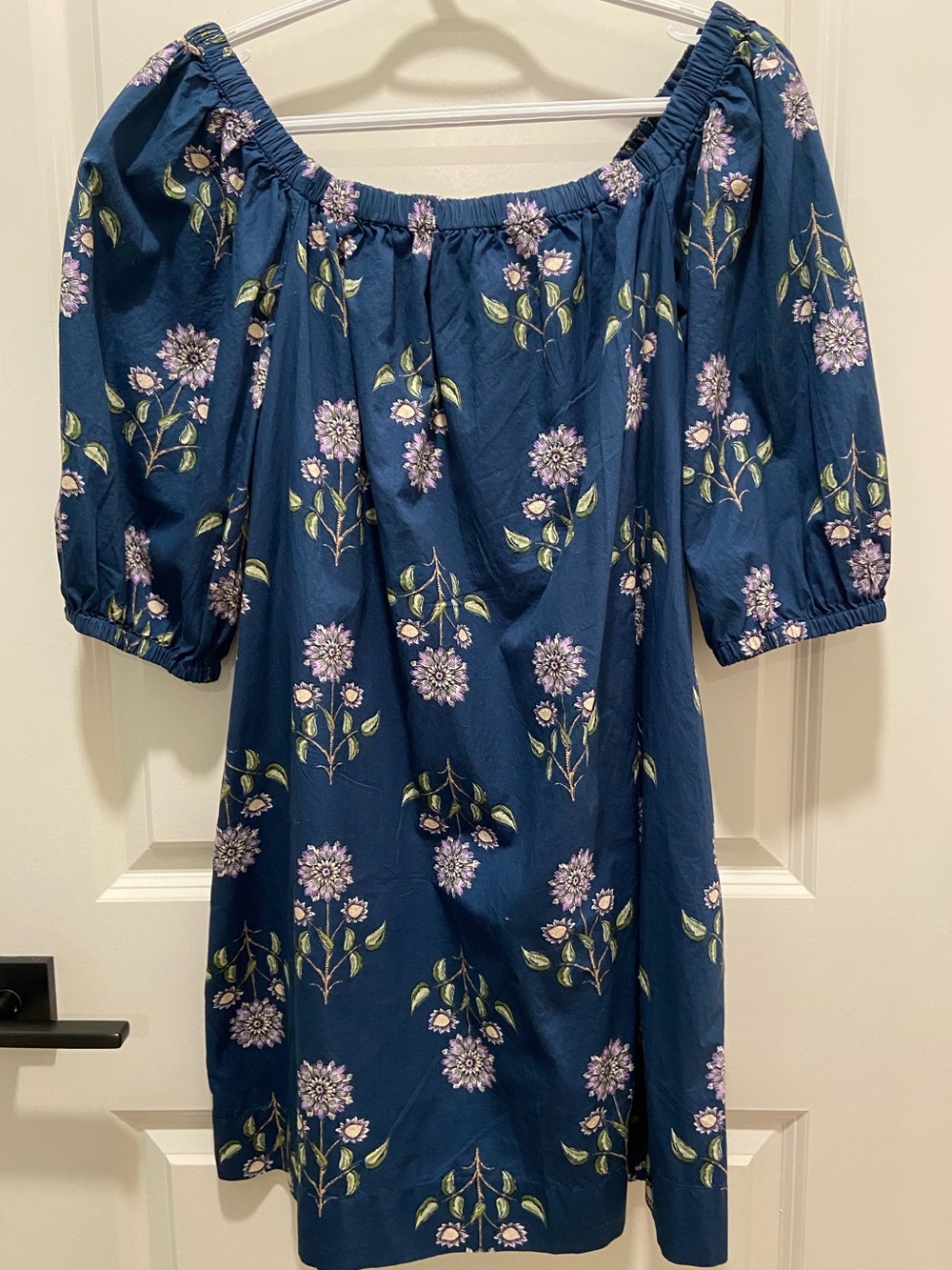 Old Navy Navy Floral Off-Shoulder Tunic